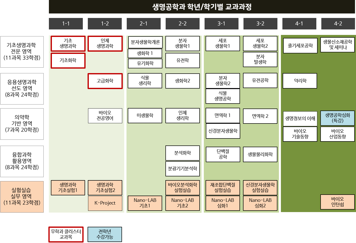 2025학년도 전공교육과정 로드맵