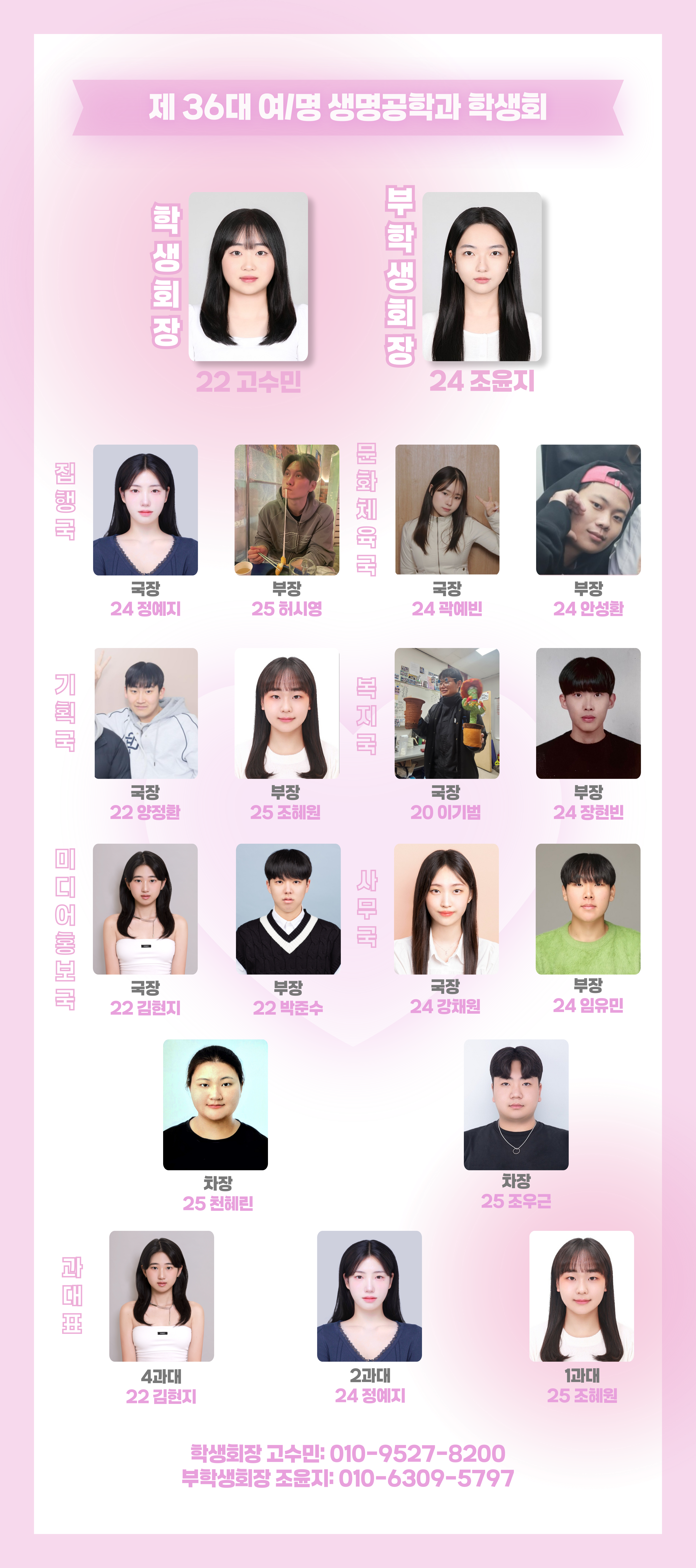 2025 생명공학과 학생회 조직도